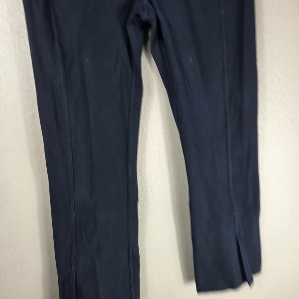 AYR The Sizzle Navy Tonal Seamed Split Hem Pants Women's 10